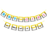 Yellow Gender Reveal Banner Set 12cm Paper Decorative Buntings