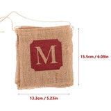 Christmas Party  Banner Brown Linen Hanging Decoration