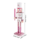 Traditional Soldier Style Nutcracker Decoration Pink 1Pack