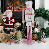 Traditional Soldier Style Nutcracker Decoration Pink 1Pack