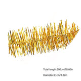 10Pcs Golden Festive Gar for Christmas Party Decor Reusable Lightweight Decoration