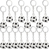 Multi-Color Soccer Keychains for Kids, Metal and Plastic Sports-Themed Keychain Pendant