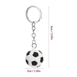 Multi-Color Soccer Keychains for Kids, Metal and Plastic Sports-Themed Keychain Pendant