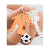Multi-Color Soccer Keychains for Kids, Metal and Plastic Sports-Themed Keychain Pendant