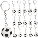 Multi-Color Soccer Keychains for Kids, Metal and Plastic Sports-Themed Keychain Pendant