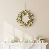 Year Round Seasonal Wreath for Front Door Home Wall Hanging, Fall and Christmas Holiday Decorations with Berries for Outdoor Display