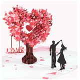 3D Anniversary Card Heart Design Wedding Anniversary Card 6x8 Inches, Birthday Card for Wife Husband Partner Valentine's Day Love Card