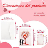 3D Anniversary Card Heart Design Wedding Anniversary Card 6x8 Inches, Birthday Card for Wife Husband Partner Valentine's Day Love Card