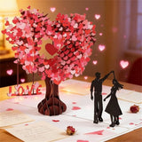 3D Anniversary Card Heart Design Wedding Anniversary Card 6x8 Inches, Birthday Card for Wife Husband Partner Valentine's Day Love Card