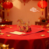 Happy Chinese New Year Cards 2026 Year of The Horse 3D Pop Up Card with Envelope, Festival Greeting Cards Mixed Birthday and Holiday Cards