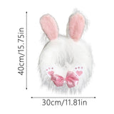 Bunny With Long Ears Hanging Prop For Themed Party White Winter Door for outside Indoor Christmas Winter Door Signs Christmas Real for Kitchen Summer Door