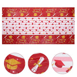 Red Waterproof Graduation Tablecloth for Party Decor Pe