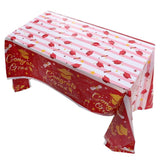 Red Waterproof Graduation Tablecloth for Party Decor Pe