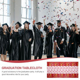 Red Waterproof Graduation Tablecloth for Party Decor Pe