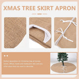 Khaki Christmas Tree Skirt Comfortable Texture for Holiday Decor