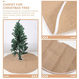 Khaki Christmas Tree Skirt Comfortable Texture for Holiday Decor