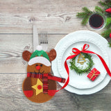Silverware Holder For Christmas Kitchen Suit Silverware Holders Non-woven Fabric 6Pcs