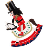 Merry Christmas Nutcracker Decorative Wooden Horse Nutcracker 1Pack
