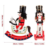 Merry Christmas Nutcracker Decorative Wooden Horse Nutcracker 1Pack