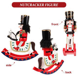 Merry Christmas Nutcracker Decorative Wooden Horse Nutcracker 1Pack