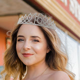 Silver 16th Birthday Crown Rhinestone Crystal Elegant Decorative Accessory