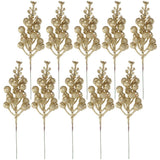10 Pcs Artificial Christmas Berry Stems in for Holiday Tree and Wreath Decoration