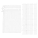 50Pcs White Small Organza Bags with Drawstring for Candy Snack and Jewelry Storage