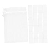 50Pcs White Small Organza Bags with Drawstring for Candy Snack and Jewelry Storage