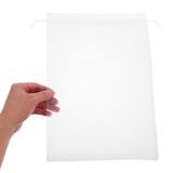 White Reusable Cloth Drawstring Pouches for Party Favors, Bags, Packaging, and Storage Solutions