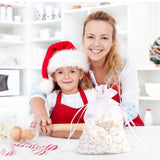 White Reusable Cloth Drawstring Pouches for Party Favors, Bags, Packaging, and Storage Solutions