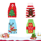 Decorative Beer Bottle Bags Xmas Design for Holiday Parties 4Pcs