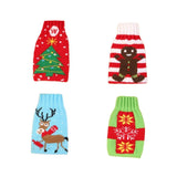 Decorative Beer Bottle Bags Xmas Design for Holiday Parties 4Pcs