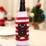 Decorative Beer Bottle Bags Xmas Design for Holiday Parties 4Pcs