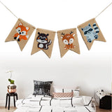 Forest Animal  Pull Flag Banner for Birthday Party Decor