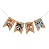 Forest Animal  Pull Flag Banner for Birthday Party Decor