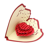 Valentine's Day Card Red 3D Memory Creative Greeting for Lovers