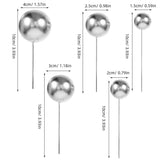 Shiny Silver Ball Cake Decorations for Party and Celebration Cakes 108Pcs