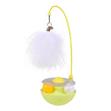 Interactive Cat Tumbler Toy, Catnip, Feather Teaser with Bell, Track Balls, Kitten Toy for Indoor Cats Exercise