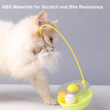 Interactive Cat Tumbler Toy, Catnip, Feather Teaser with Bell, Track Balls, Kitten Toy for Indoor Cats Exercise