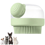 Dog Bath Brush,Dog Steam Brush,Pet Shampoo Massage Dispenser Grooming Shower Brush for Short Long Haired Dogs-2pcs