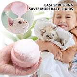 Dog Bath Brush,Dog Steam Brush,Pet Shampoo Massage Dispenser Grooming Shower Brush for Short Long Haired Dogs-2pcs