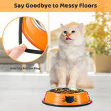 Cat Bowl Pet Bowl Water Bowl with Non-Slip Rubber Base Small Pet Bowl Cat Feeding Bowls Set of 2 (Multicolor)