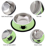Cat Bowl Pet Bowl Water Bowl with Non-Slip Rubber Base Small Pet Bowl Cat Feeding Bowls Set of 2 (Multicolor)