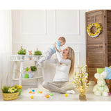 Pre-Lit Easter Egg Tree Tabletop Decor with Delicate Ornaments, for Home Party Wedding Holiday Spring Summer Decoration