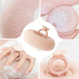 Super Soft Sunflower Suction Cup Bath Ball,2-in-1 Sunflower Bath Ball Exfoliating Bath Sponge Cleaning Brush