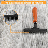 Hand Held Carpet Rake, Making Carpets Fluffy Again, Clean Hair, Let Carpet Restore Softness (Iron, Black)