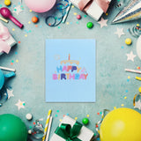 Merry Christmas Greeting Cards Creative 3D PopUp Card Happy Birthday Card Colorful Printing Birthday Cake Paper Children's Cartoon Birthday Card Cake