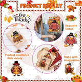 24 PCS Make a Turkey Stickers Thanksgiving Party Favors Supplies Stickers for Kids Turkey Games Crafts Stickers Autumn Fall Harvest Halloween Thanksgiving Decorations