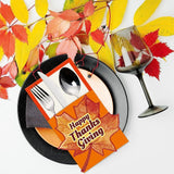 18 Pieces Thanksgiving Cutlery Holders Silverware Paper Pocket Pouch Turkey Tableware for Thanksgiving Turkey Party Autumn Fall Harvest Table Decorations 6 designs