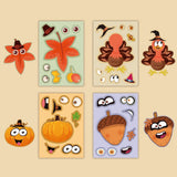32 PCS Thanksgiving Stickers Make a Turkey Face Stickers for Kids, Make Your Own Thanksgiving Stickers DIY Turkey Games Crafts Stickers Autumn Fall Stickers for Party Favors Decorations Supplies